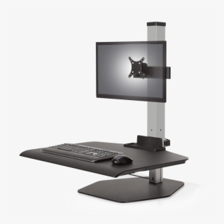 Winston Workstation® Single Freestanding Sit-stand - Standing Desk Converter 3 Monitors #9724418