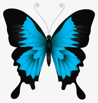Blue Butterfly Png Clip Art Image - Yellow Butterfly Clipart #9724911