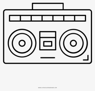 Boombox Coloring Page - Line Art #9726088