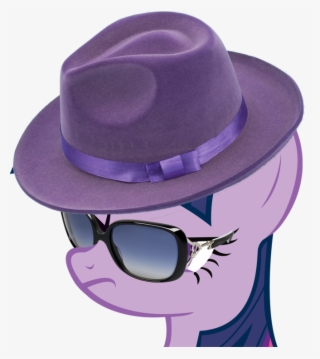 Sunglasses & Hat - Twilight Sparkle With Glasses #9726129