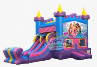 Barbie Queens Bounce Slide Rental - Barbie Bounce House Rental #9726170
