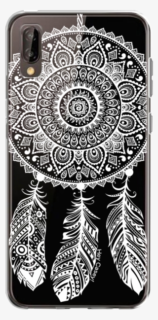 White Henna Dream Catcher Phone Case Covers For Iphone, - Transparent Dream Catcher Black And White #9727358
