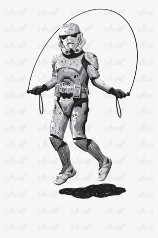 Stormtrooper Skipping - Funny Storm Trooper Transparent #9727831