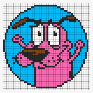 Courage The Cowardly Dog Perler Bead Pattern - Courage The Cowardly Dog Pixel Art #9730600