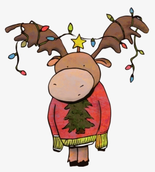 Christmas Moose - Christmas Jumper #9730643