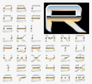 Chrome Letters Numbers - Chrome Letters Png #9730683