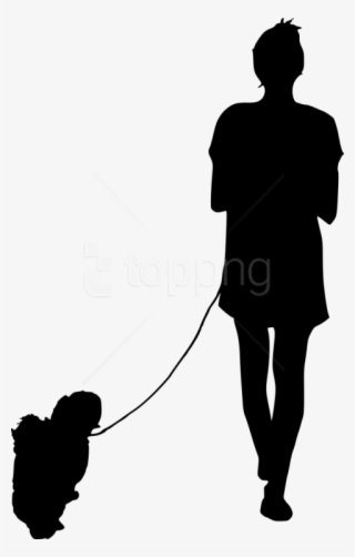 Free Png Dog Walking Silhouette Png - Silhouette Walking People Png #9730945