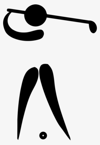 Picto Golf - Girl Golf Clipart Black And White #9731532