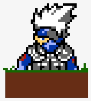Kakashi Coming Out Of Ground - Kakashi Hatake Pixel Art #9731797
