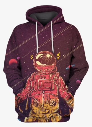 3d Astronaut With Broken Helmet In Space Full Print - Jason Voorhees Hoodie #9732961