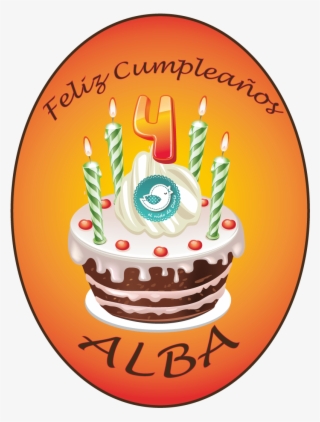 Feliz 4ª Cumpleaños Alba - Birthday Cake #9734103