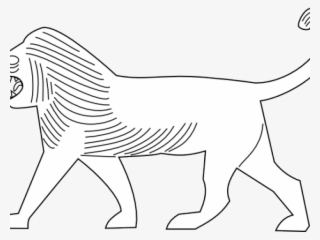 White Lion Clipart Png Full Hd - Lion Of Babylon Outline #9735294