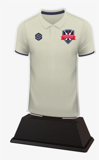 Cricket Custom White Shirt Acrylic Trophy - Polo Shirt #9735926