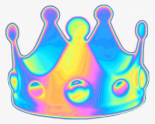 #holographic #holo #crown #emoji #queen #random #funny - Crown Emoji #9737376