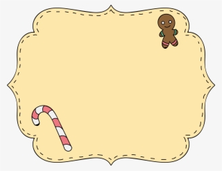 Christmas Decoration Text Label - Free Gingerbread Man Clipart Border #9737614