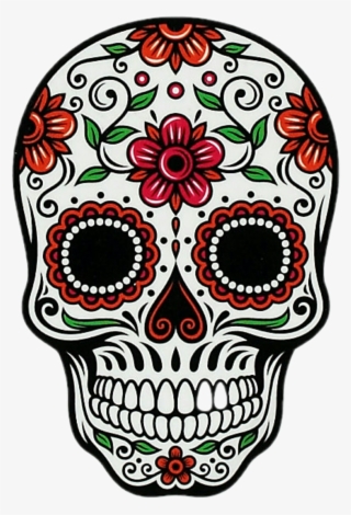 #skull #henna #emoji #collage #colors - Day Of The Dead Rose Sticker #9737997