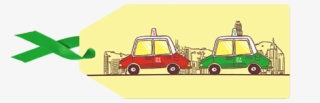 Street Taxis Gift Tag - Illustration #9738214