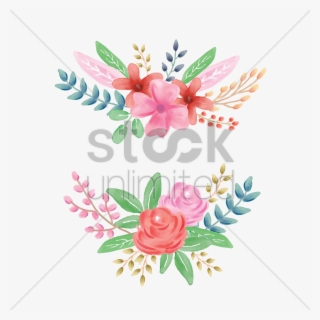 Floral Page Divider V矢量图形 - Hybrid Tea Rose #9738467