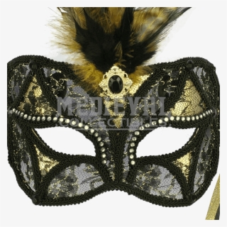 Steampunk Masquerade Mask - Antifaz Negro Con Dorado #9738582
