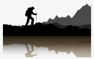 Banner Stock Hiker Transprent Png Free Download Computer - Silhouette Mountain Climber Clipart #9740221