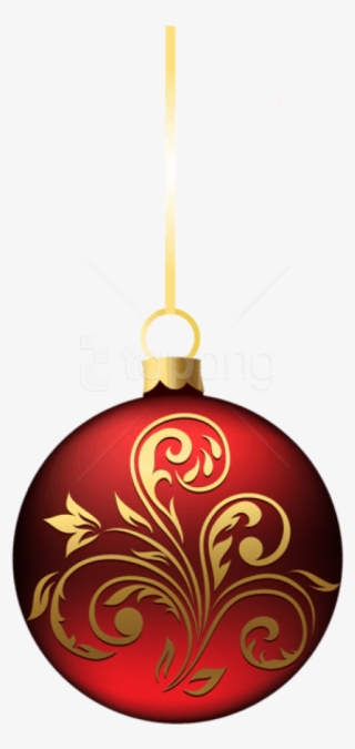 Free Png Large Transparent Bluered Christmas Ball Ornament - Red Christmas Ball Png #9740664