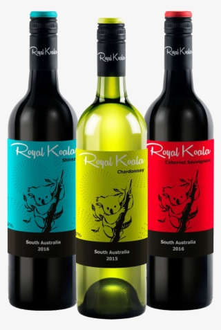 Royal Koala Blue Green Red - Wine Bottle #9742181