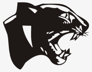 Black Pinart Big Cat Vector Of Yearbook - Derby Panther Png #9742855