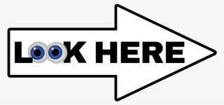 "look Here" Arrow-white #9743831