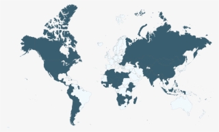 Portfolio Outreach Of Luxflag Labelled Mivs - Png World Map Blue #9743908