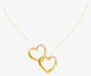 Free Png Download Gold Heart Necklace Clipart Png Photo - Clip Art #9746112