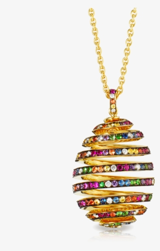 Faberge Spiral Multi Coloured Pendant #9746227