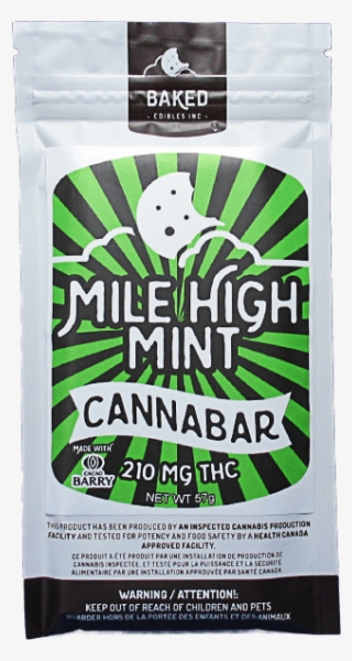 Mile High Mint Cannabar Written On A White, Green And - Cannabis #9746495