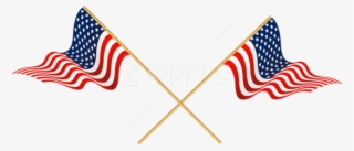 Free Png Download Usa Crossed Flags Png Images Background - American Flag Clipart Transparent #9746732
