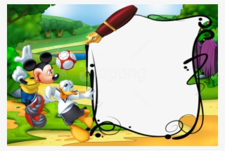 Free Png Best Stock Photos Mickey Mouse And Duck Kidsphoto - Mickey Mouse Frame Png #9749550