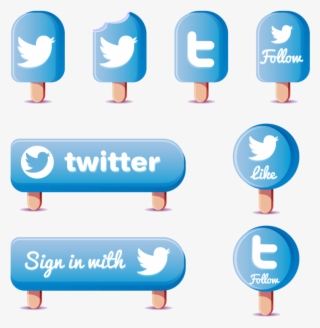 Blue Twitter Material Euclidean Vector Icon - Icon #9750230