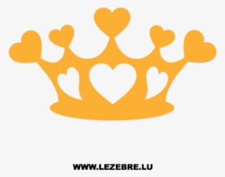 Sticker Deco Couronne Coeurs - Crown Silhouette With Heart #9750987