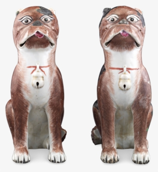 Porcelain Chinese Pug Dogs - Otter #9753355