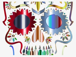 Sugar Skull Clipart Transparent Background - Sugar Skull Silhouette Png #9754783