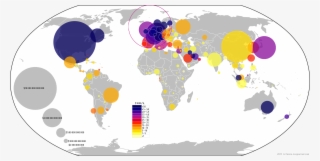 Gdp Circles - Blank World Map Provinces #9754870