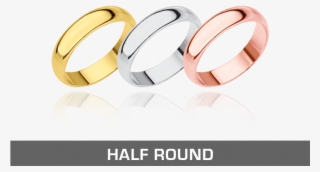 Ross Metals Mountings Half Round Wedding Bands 14k - Wedding Ring #9758241