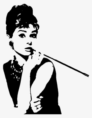 Adesivo De Parede Audrey Hepburn - Breakfast At Tiffany's Clipart #9759695