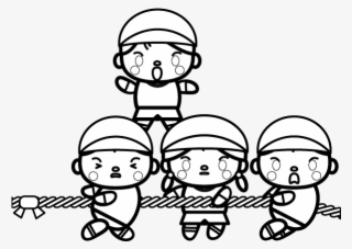 かわいい運動会・綱引きの無料イラスト・商用フリー - オイデ43 - Cartoon #9760050
