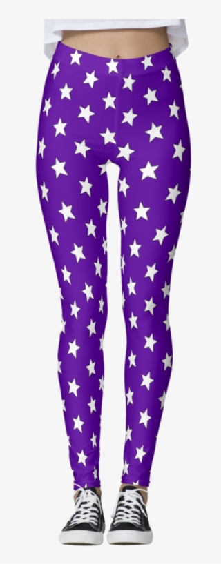 Blue Leggings Yellow Stripes #9760323