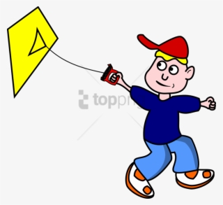 Free Png Download Two Boy Friends- Cartoon Flying A - Animated Fly A Kite #9761464