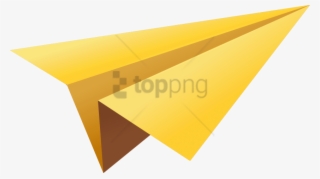 Free Png Flying Paper Plane Png Image With Transparent - Paper Plane Yellow #9763361