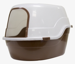 Cat Litter Pan With Hood And Door Trim Brown - Chocolate #9765465