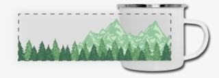 Mountains And Evergreen Trees Camper Mug - Mug #9767188