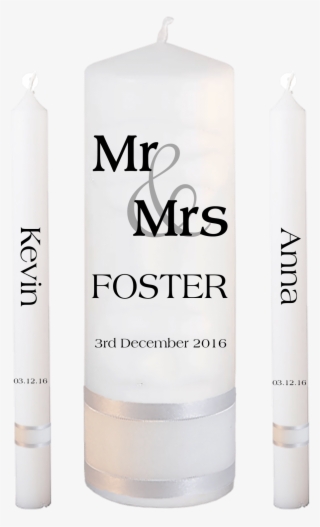 Wedding Candle Set Lighting Mr And Mrs Font - Wedding Candle Inscription #9768226