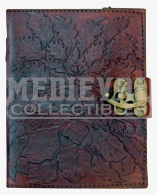 Embossed X Greenman Leather Journal With Lock - Photograph Album #9768544
