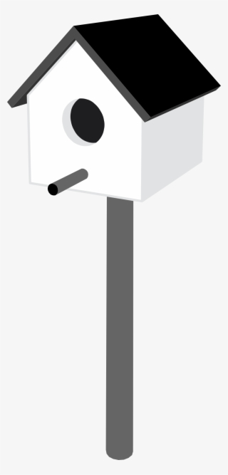 Clipartist - Black And White Bird House #9768994